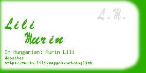 lili murin business card